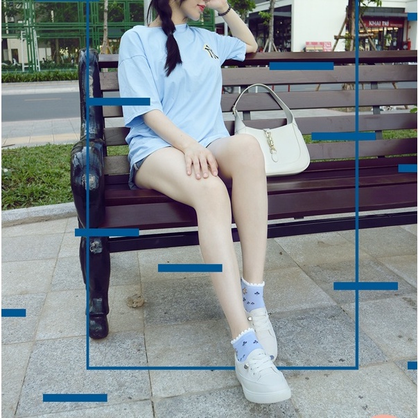 Tất nữ Cherry cổ ngắn vớ ren nữ họa tiết kute phong cách Hàn Quốc dễ thương- Cherry Shop