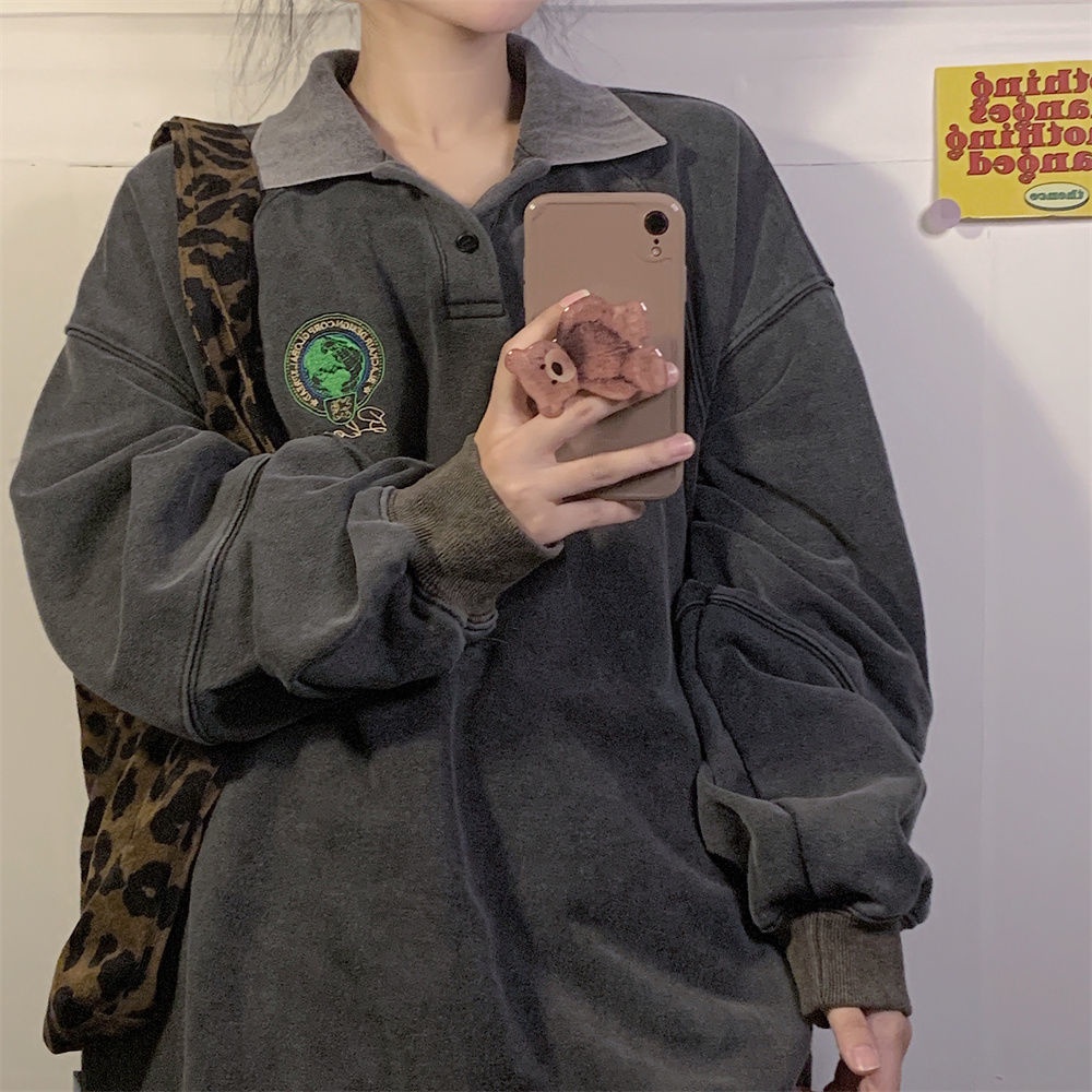 Áo Khoác polo Phong Cách retro Thời Trang Mới Cho Nữ