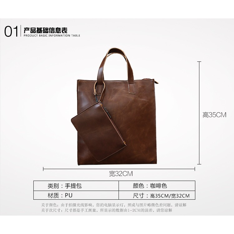 Túi đựng laptop bằng da 2 trong 1 thời trang cá tính cho nam | BigBuy360 - bigbuy360.vn