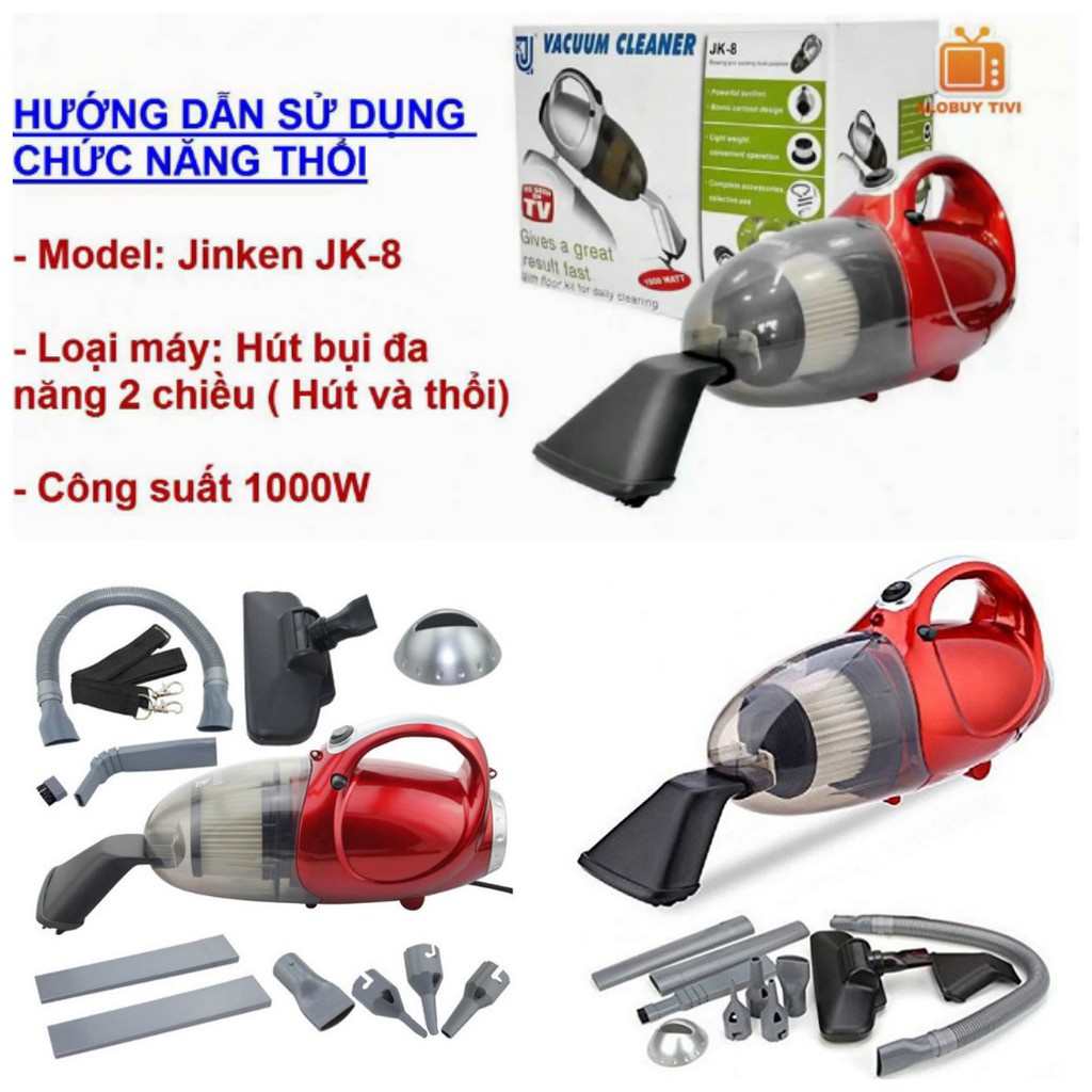 Máy hút bụi cầm tay 2 chiều hút &amp; thổi Vacuum Cleaner JK8 - Mã: TS GD 10