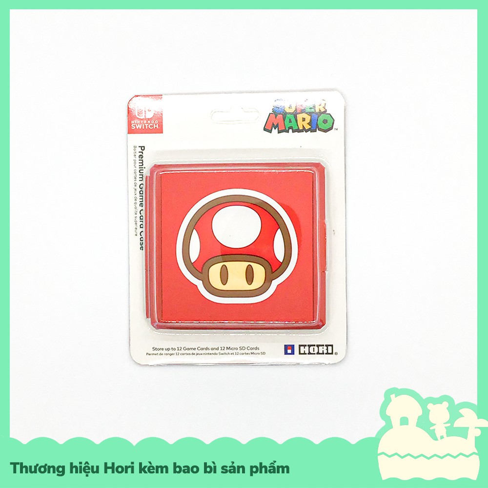 [Sẵn VN - NowShip] Hori Phụ Kiện Hộp Băng Game Di Động 12 Khoang Cho Nintendo Switch NS, Nintendo Switch Lite Nấm Mario