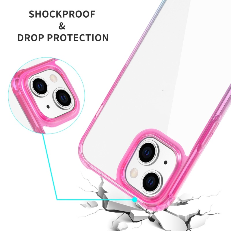 Ốp Điện Thoại Trong Suốt Màu Gradient Cho Iphone 14 / 14 Max / 14 Pro / 14 Pro Max