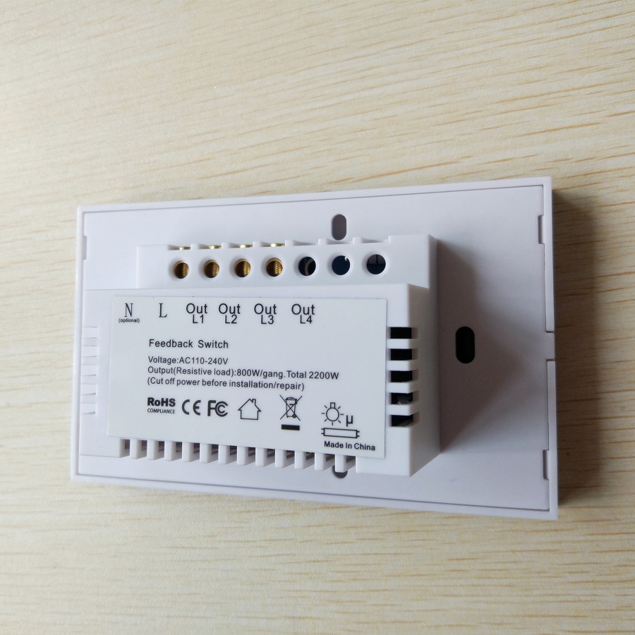 🔧 Chính Hãng Geeklink 🔧 Công Tắc Thông Minh Cảm Ứng Nút Hình Tròn Màu Trắng(USFB3 Smart Switch GFSK 433Mhz)