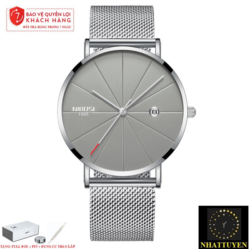 [CÓ VIDEO - ẢNH THẬT] ĐỒNG HỒ NAM NIBOSI 2321 (1985) - DÂY THÉP LƯỚI MÁY MỎNG,NHIỀU MÀU CHỌN LỰA - HÀNG CHÍNH HÃNG | BigBuy360 - bigbuy360.vn