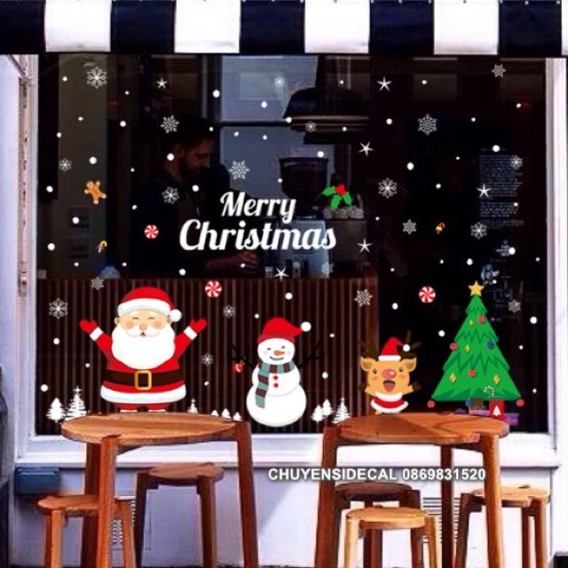 Decal Hít Tĩnh Điện dán Noel - Sự vui nhộn đón lễ