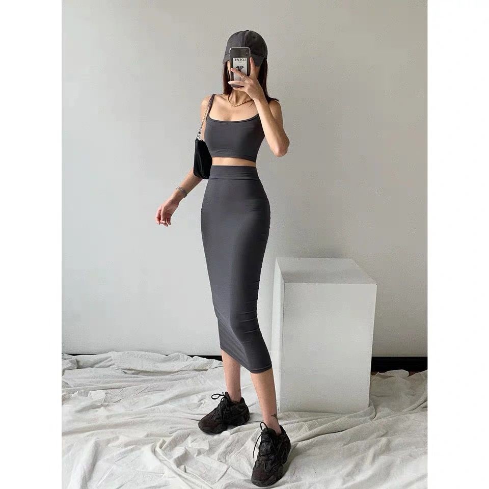 Đầm Hai Dây Dáng Ôm Phong Cách Âu Mỹ Thời Trang Mùa Hè Mới (6Month21Day)
