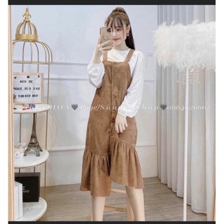 Séc váy yếm nhung tăm bầu.