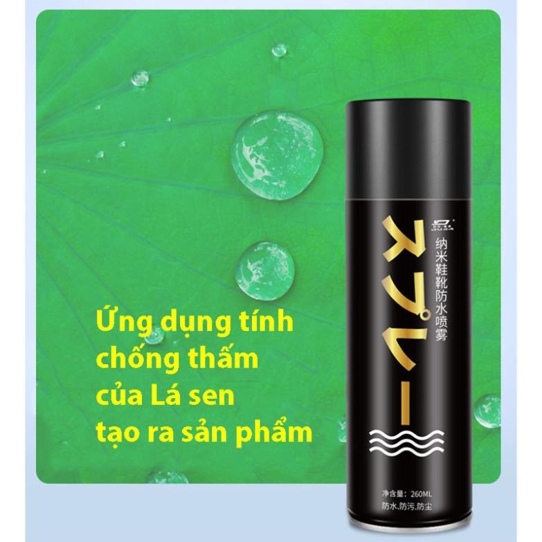 Chai xịt nano chống thấm nước 260ml - Chống thấm nước, Chống bám bụi, Chống ố vàng