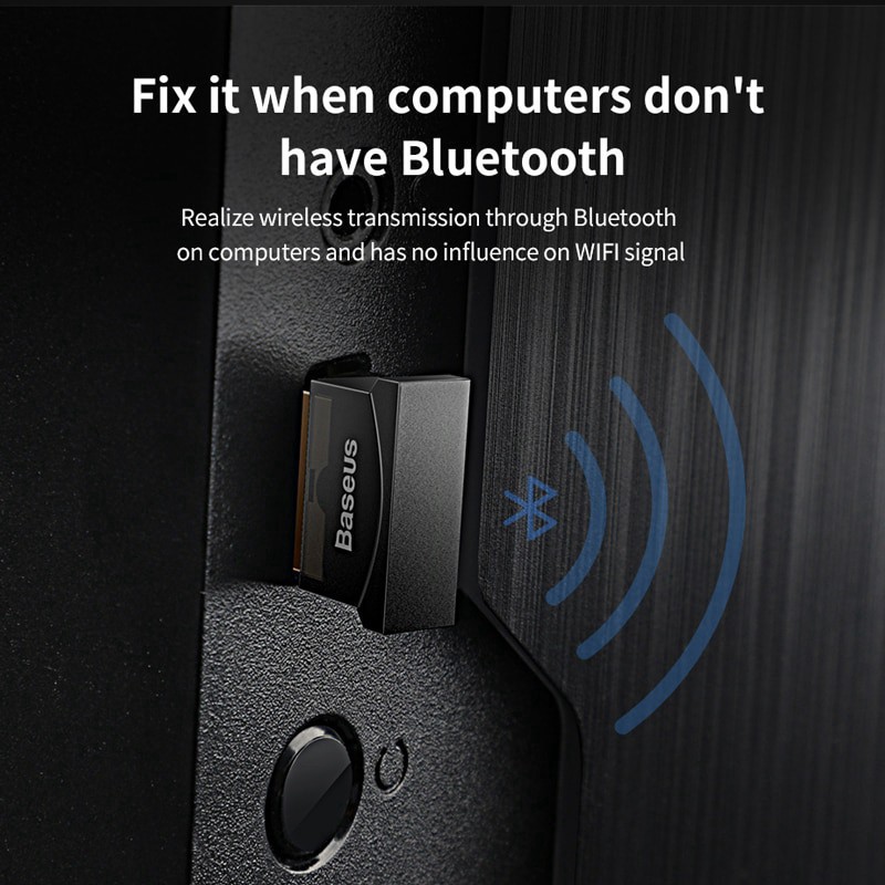 Baseus Mini USB Bluetooth CSR 4.0 Adapter cho máy tính / Laptop Windows (USB Bluetooth Receiver Adapter) | BigBuy360 - bigbuy360.vn