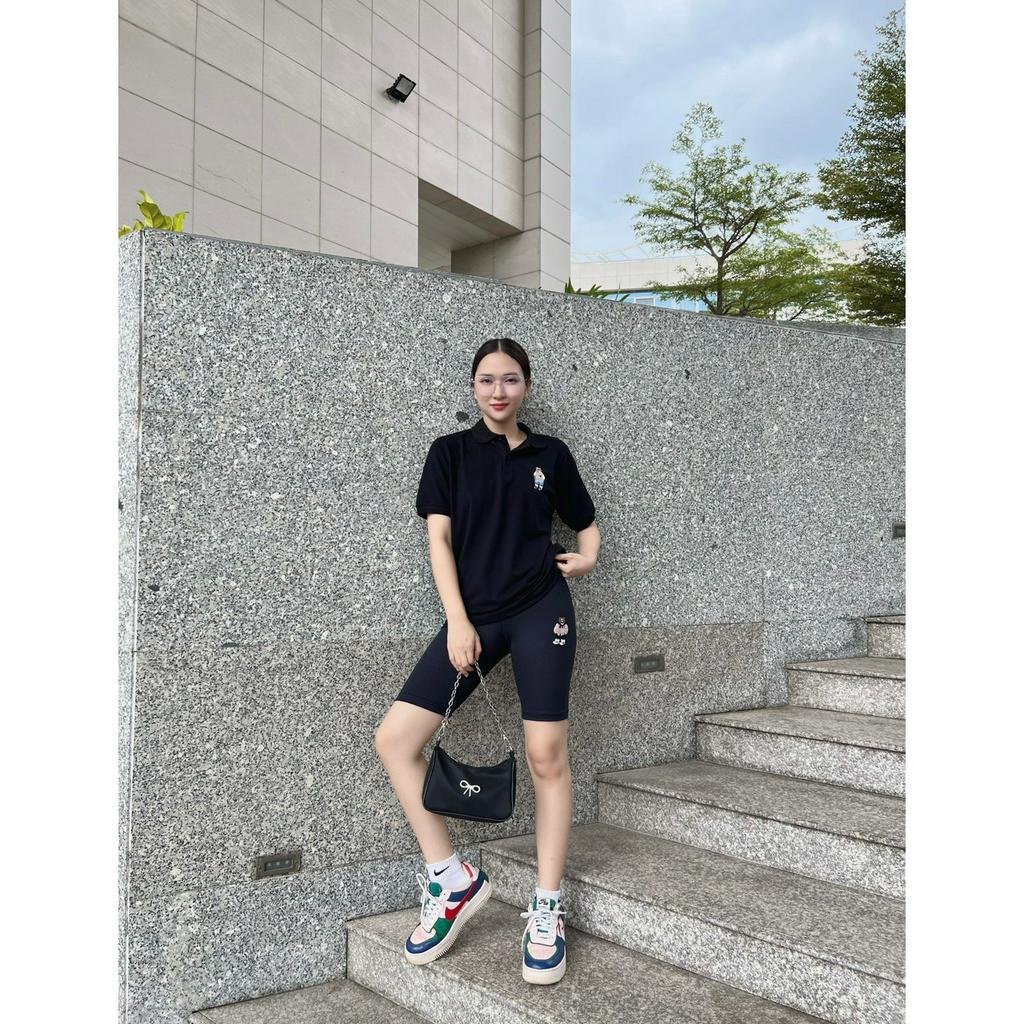 (HÀNG XUẤT XỊN) Áo thun Polo trắng &amp; đen logo thêu HG086 POLO WHOAU NEW   SIZE S M L  Full tag code