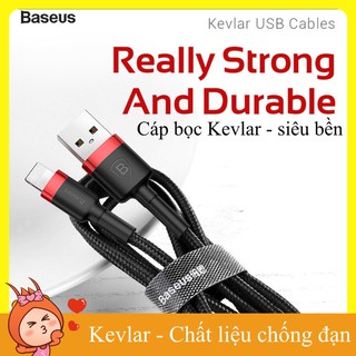 Dây cáp sạc baseus kevlar chống gãy 200cm-300cm hàng chuẩn