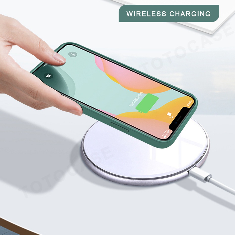 Ốp Điện Thoại Silicon Mềm Màu Trơn Đơn Giản Dành Cho iPhone 11 12 13 Mini Pro Max 7 8 Plus 7Plus 8Plus