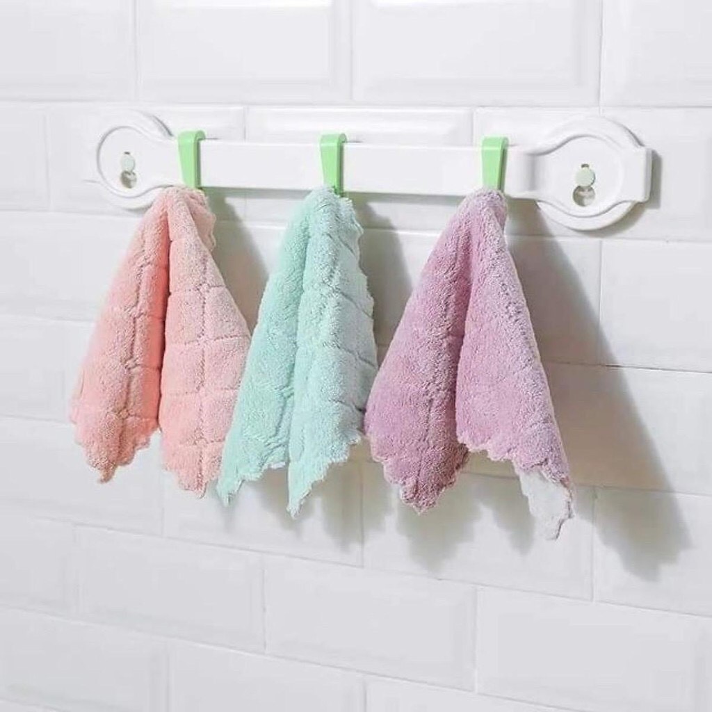 Combo 3 Khăn lau đa năng siêu thấm nước - khăn lau chén đĩa 2 mặt Microfiber