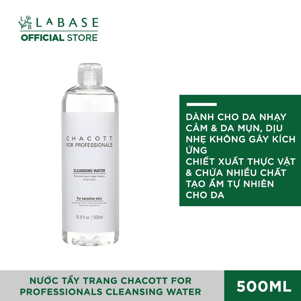 Nước tẩy trang Chacott for Professionals Cleansing Water 500ml [Hàng nhập khẩu chính hãng] | BigBuy360 - bigbuy360.vn