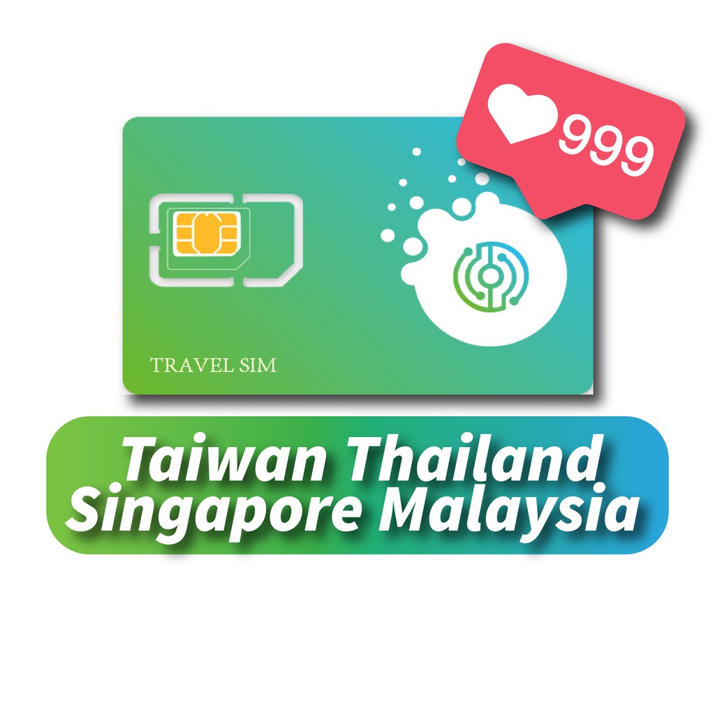 SIM DU LỊCH ĐÔNG NAM Á (SINGAPORE/MALAYSIA/THÁI LAN/ĐÀI LOAN) - 5/7/10 NGÀY - KHÔNG GIỚI HẠN