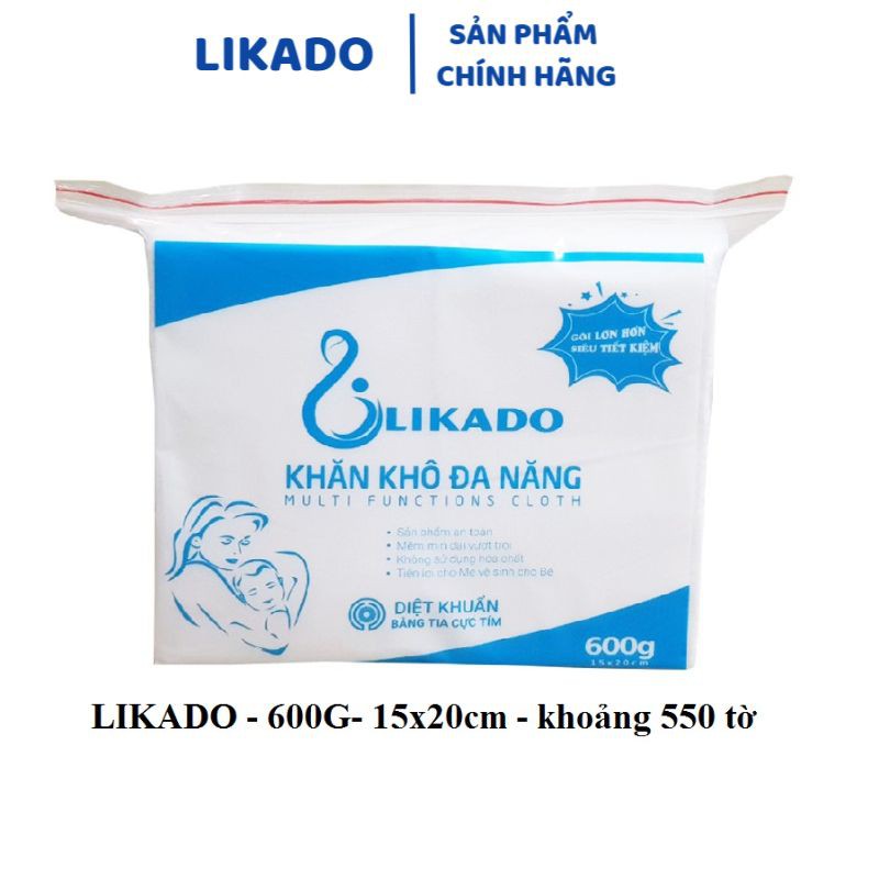 [LIKADO] Khăn vải đa năng Likado 600g an toàn cho da tiết kiệm cho mẹ và bé (SP003041)