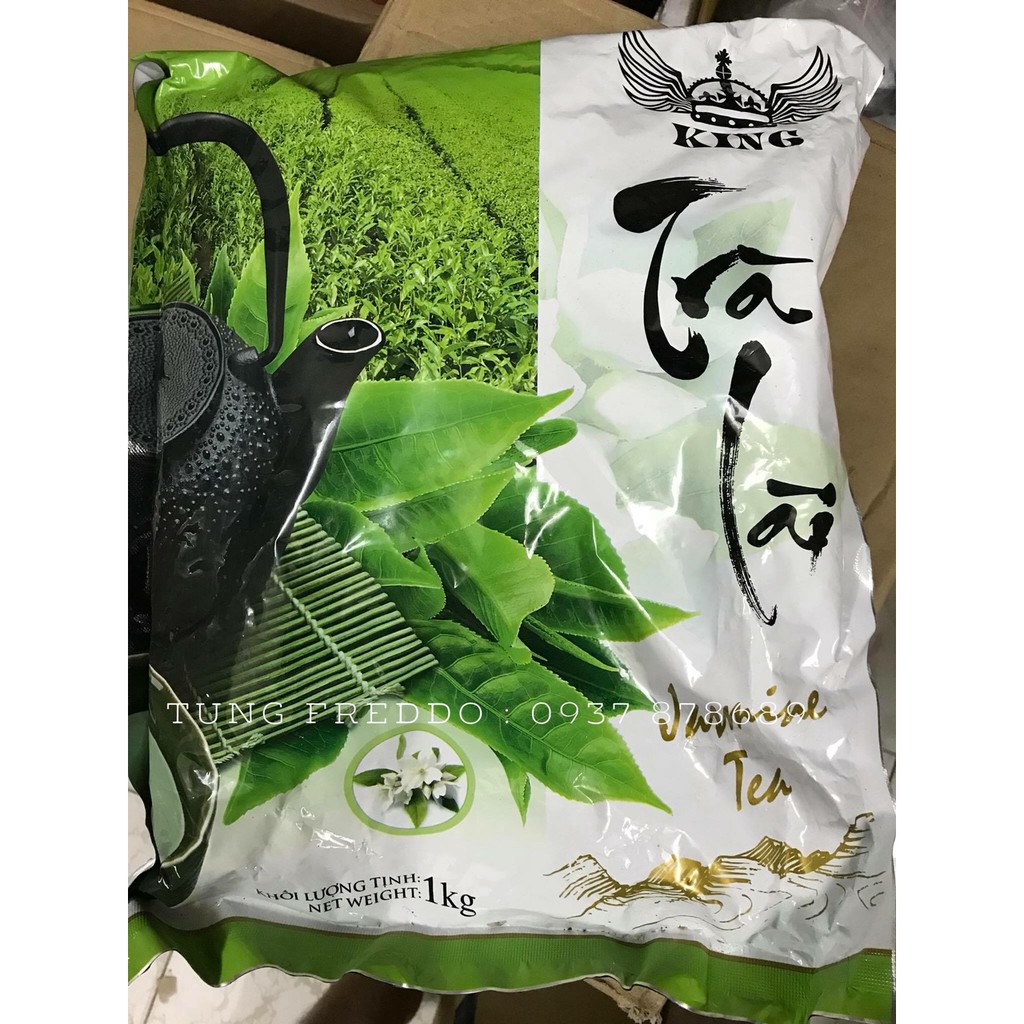 Lục Trà hương nhài / trà xanh hương nhài hãng king  túi 1kg