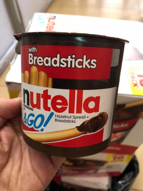 1/2024 Thùng 16 hộp bánh que Mứt kem Socola hạt dẻ/ hạt phỉ Nutella Go Hazelnut Mỹ