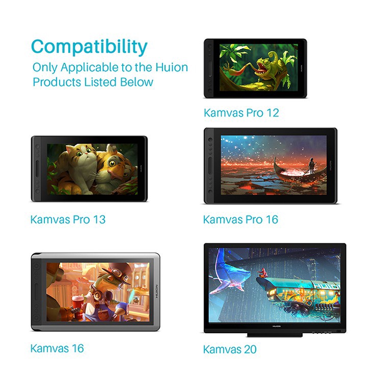 HUION Bút Cảm Ứng Kamvas Pro 12 / Pro 13 / Pro 16 / 16 / 20 PW507 Chất Lượng Cao