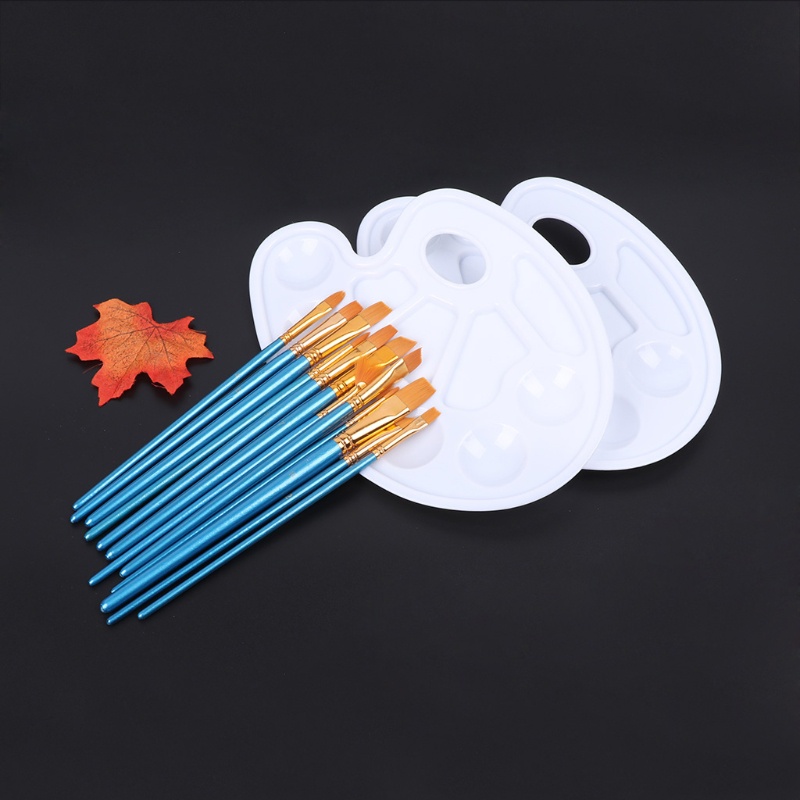 Set 14 Cọ Vẽ Màu Nước / Tranh Sơn Dầu Bằng Sợi Nylon Và Acrylic