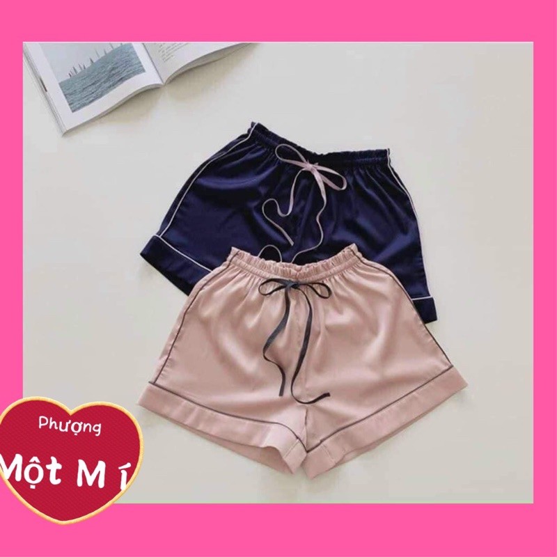BỘ NGỦ LỤA SATIN vải siêu mịn mát quần sooc mặc nhà siêu xinh | BigBuy360 - bigbuy360.vn