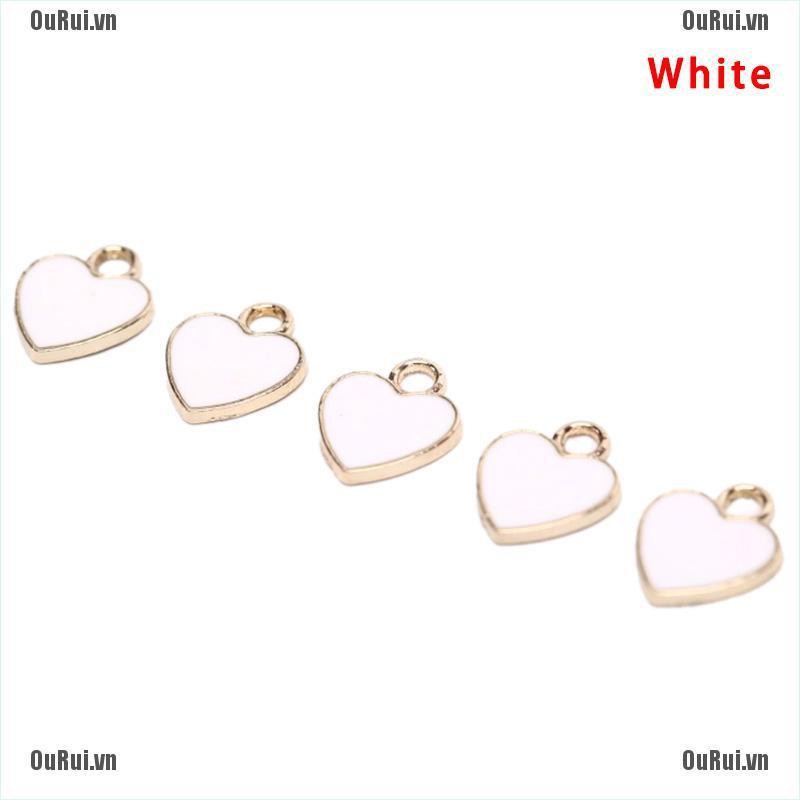 Bộ 20 Phụ Kiện Tráng Men Hình Trái Tim Nhiều Màu Sắc