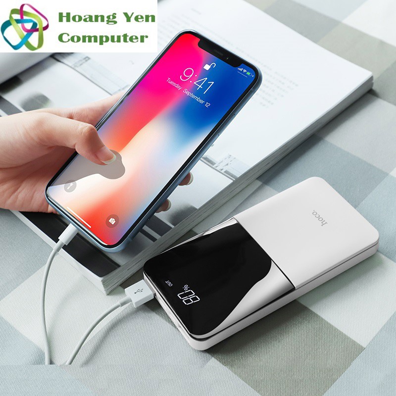 Sạc Dự Phòng Hoco J42 10000mAh Lõi Polymer 2 Cổng Sạc Vào, 2 Cổng Sạc Ra - BH 1 Năm - Hoàng Yến Computer