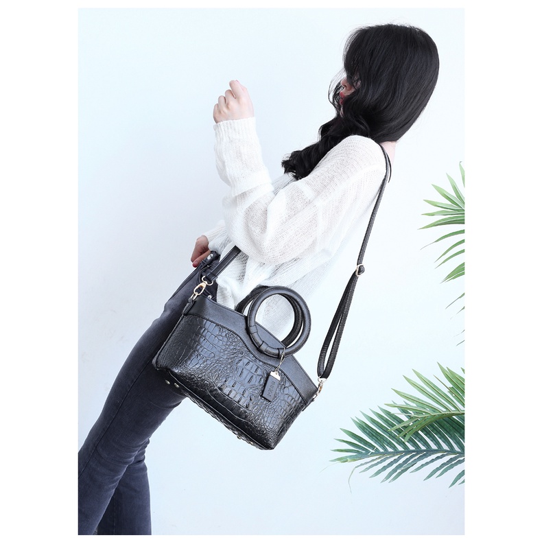 Túi Xách Da Cá Sấu Phong Cách Retro Sang Trọng Cho Nữ