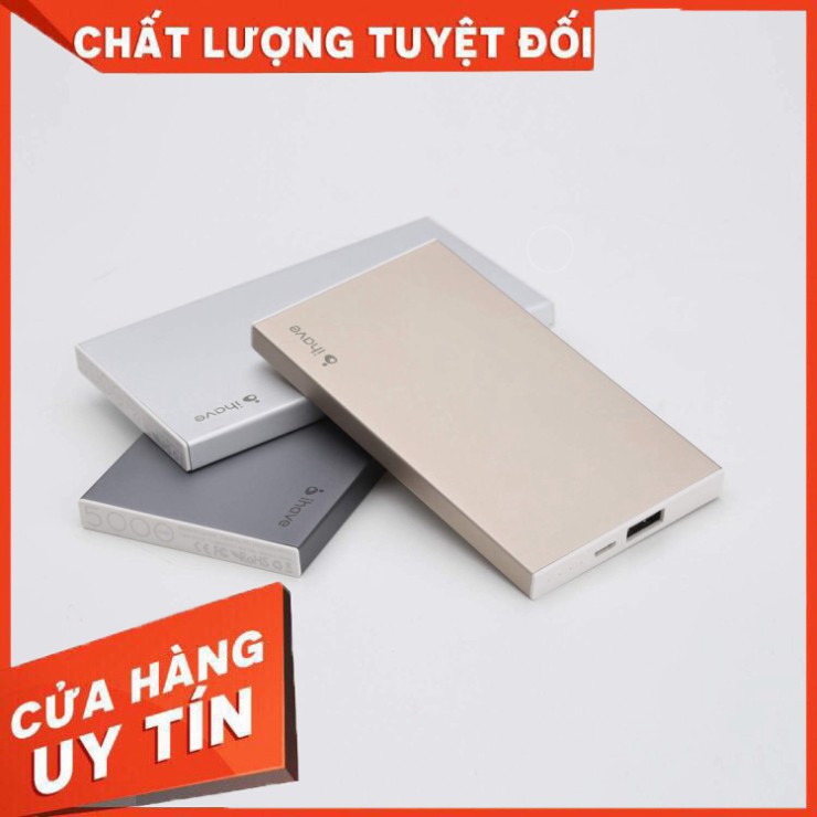 CHÍNH HÃNG GIÁ TỐT [SALE TRONG 3 NGÀY] Sạc Dự Phòng iHave Boss Power Bank 5000mAh Siêu Mỏng - Bảo Hành 6 tháng (MÀU BẠC)