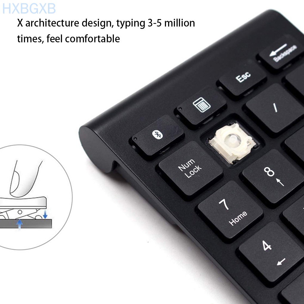 HXBG 2.4G/Bluetooth 3.0 Number Pad Wireless 22 Keys Multi-Function Numeric Keypad Laptop PC Keyboard