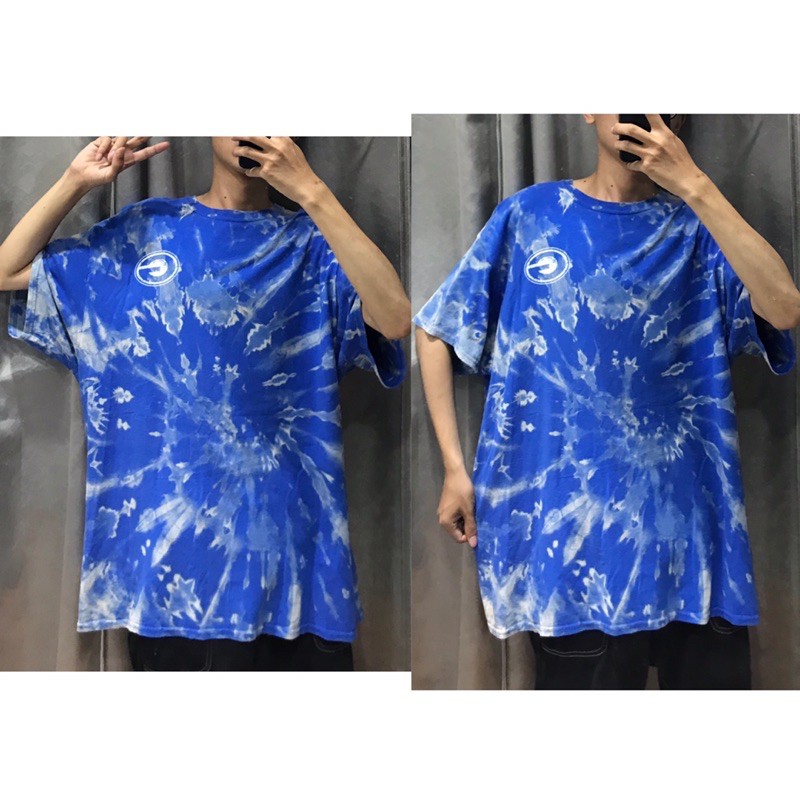 2HAND - ÁO PHÔNG MỸ MÀU XANH DƯƠNG TIEDYE LOANG UNISEX OVERSIZE DÁNG THỤNG RỘNG OLDFACTORY.CLOTHES PHẦN 6/7