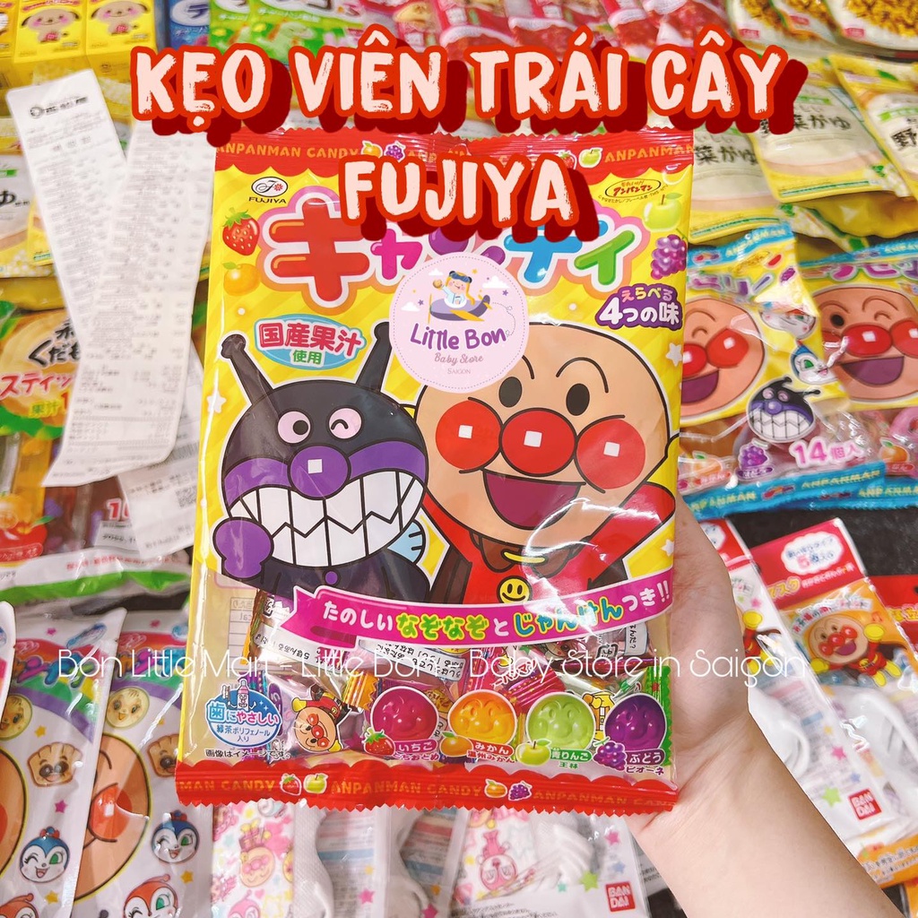 Kẹo mút/viên trái cây Anpanman Fujiya Nhật cho bé 12 tháng bay air