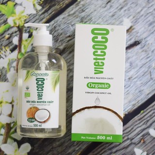 Dầu dừa chai vòi 500ml ,100% Nguyên Chất Ép Lạnh Organic Vietcoco