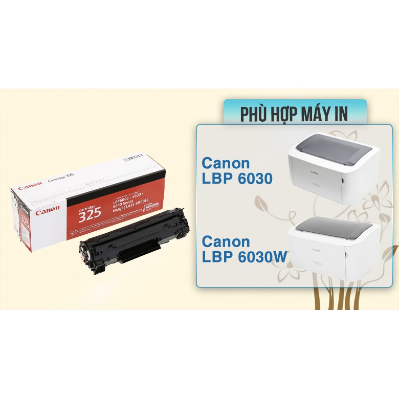 Hộp Mực Canon Laser Trắng Đen Cartridge Canon 325 Chính Hãng dùng cho máy LBP 6030/ 6030W/ MF3010