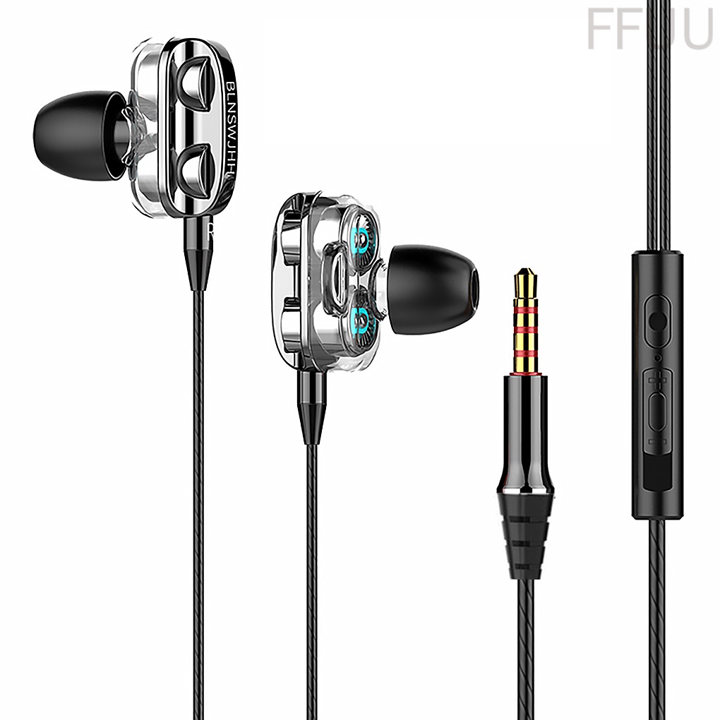 Tai nghe nhét tai FF86 có dây cách âm có micro cho điện thoại