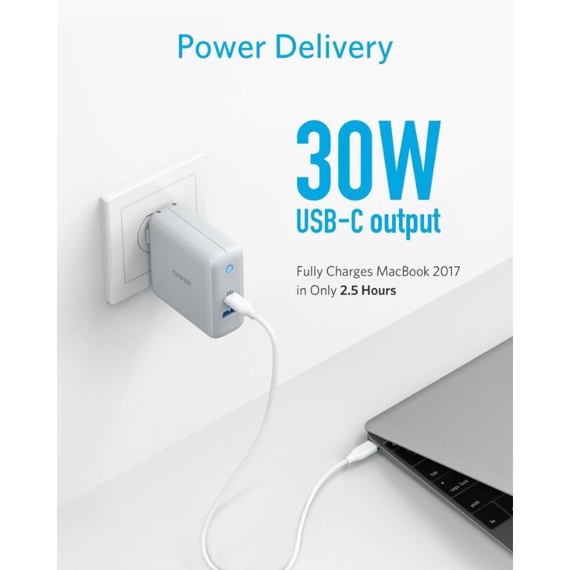 Sạc Anker PowerPort Speed+ Duo A2622 42W (USB C 30W + USB A 12W) - Phụ kiện công nghệ 88
