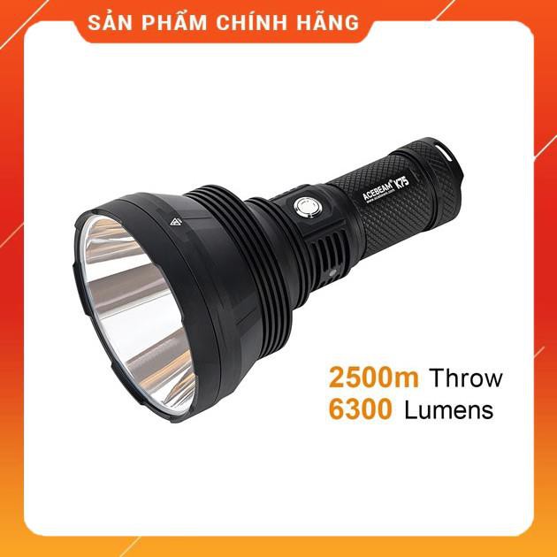 [SIÊU XA] [HÀNG ĐẦU TG] Đèn pin ACEBEAM K75 - Độ sáng 6500lm chiếu xa 2500m sử dụng 4 pin 18650 (không kèm theo)