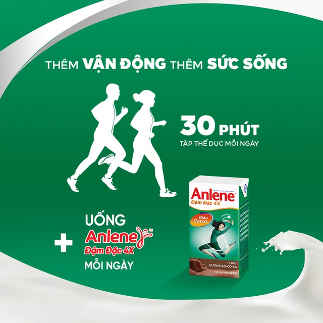 Thùng 48 Hộp sữa nước Anlene CONCENTRATE đậm đặc Hương Sô-cô -la125ml/Hộp