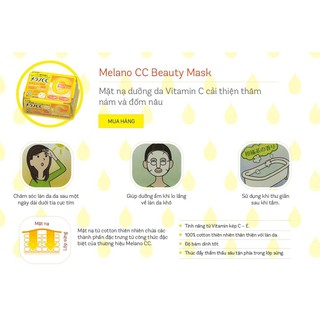 Mặt Nạ Melano Cc Whitening Mask 20 Miếng