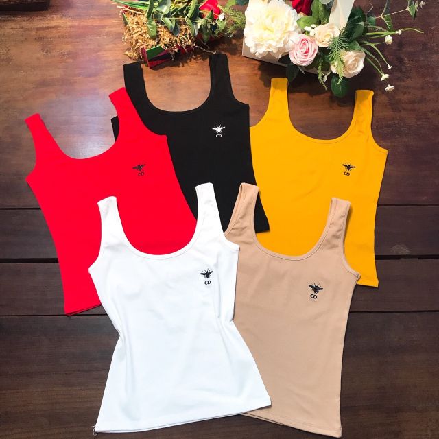 Áo ba lỗ nữ hình logo chất đẹp co dãn 4 chiều nhiều màu sắc