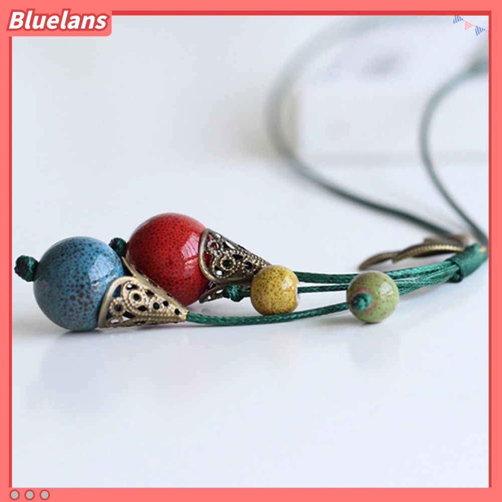 Vòng cổ Mặt Chiếc Lá Đính Hạt Sứ Phong Cách Retro