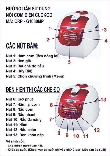 Nồi cơm CUCKOO CRP-G1030Mp