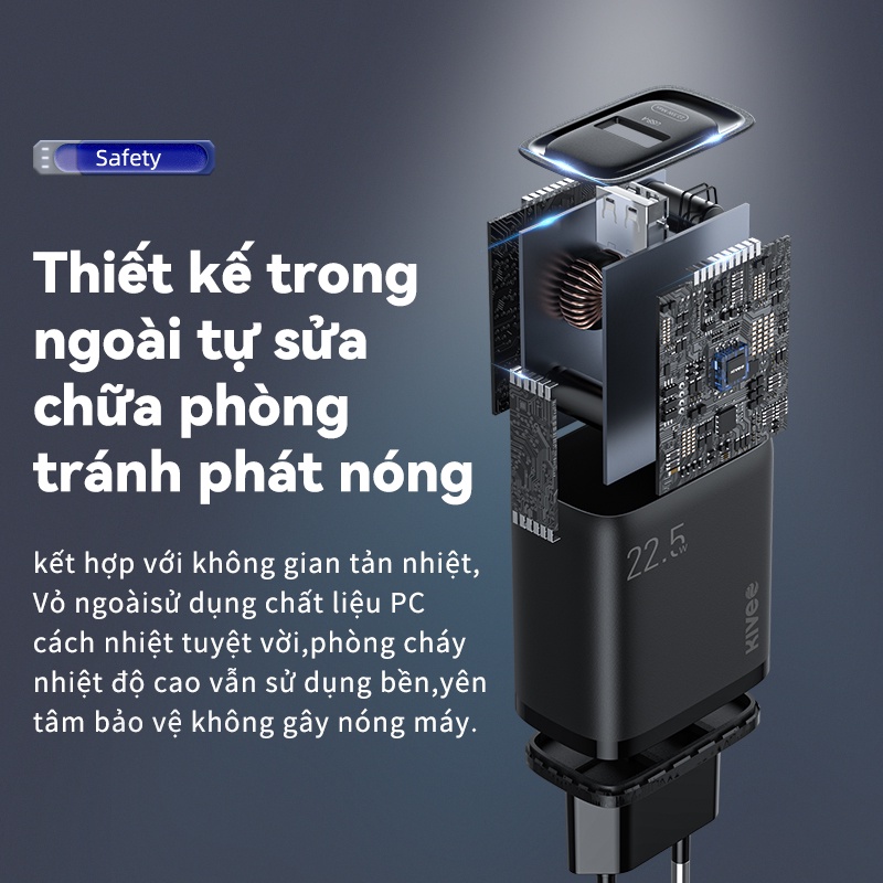 Củ Sạc BASIKE AE79 22.5W Cổng USB Phù Hợp Mang Đi Du Lịch Cho Samsung Xiaomi iPhone