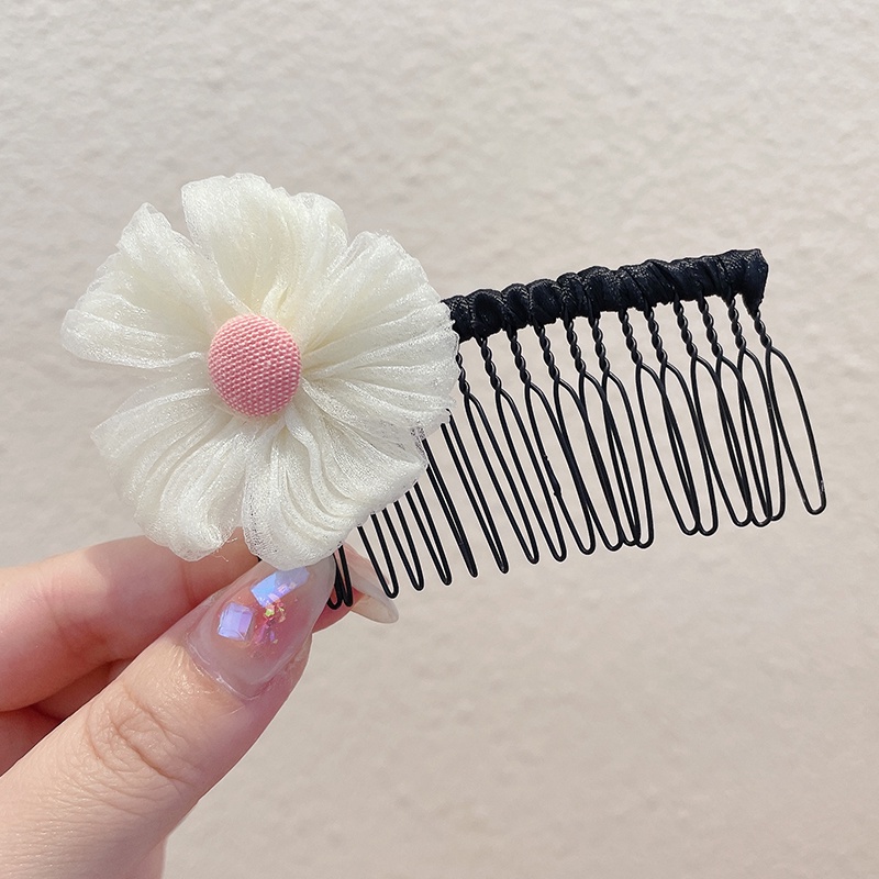 Lược Kẹp Tóc Con Lược Chải Tóc Gãy Hình Hoa Màu Đỏ Cho Bé Gái