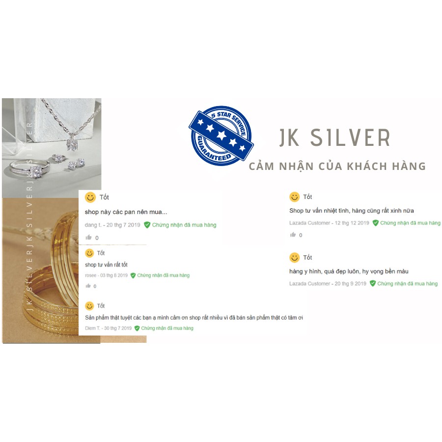 Bộ 7 vòng ximen mắt trúc mạ vàng 18K cao cấp JK Silver