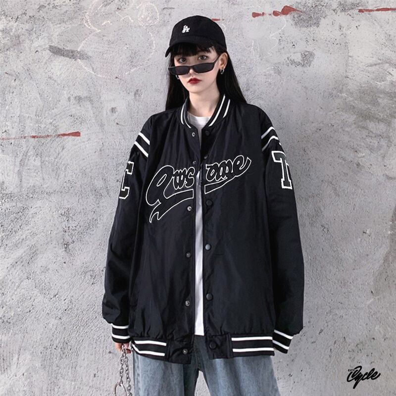 [Mã MASK2630K giảm 15% tối đa 30K đơn từ 99K] Áo Khoác bomber Awesome - City Cycle áo gió 3 lớp unisex Hàn Quốc