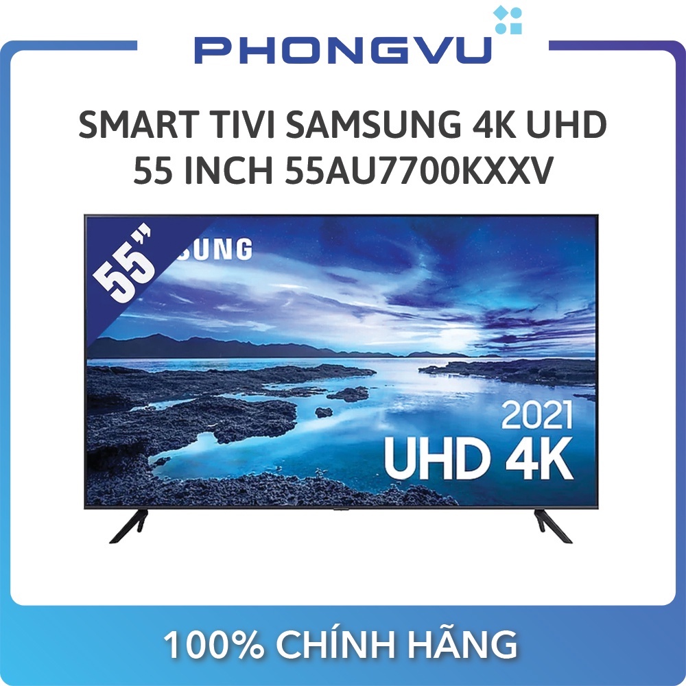 Smart Tivi Samsung 4K UHD 55 Inch UA55AU7700KXXV