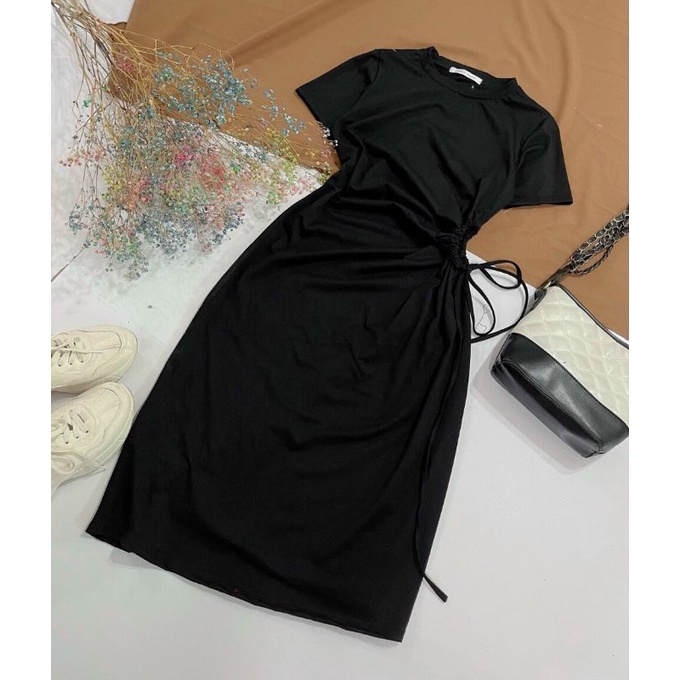 Đầm midi rút eo ( ảnh thật) | BigBuy360 - bigbuy360.vn