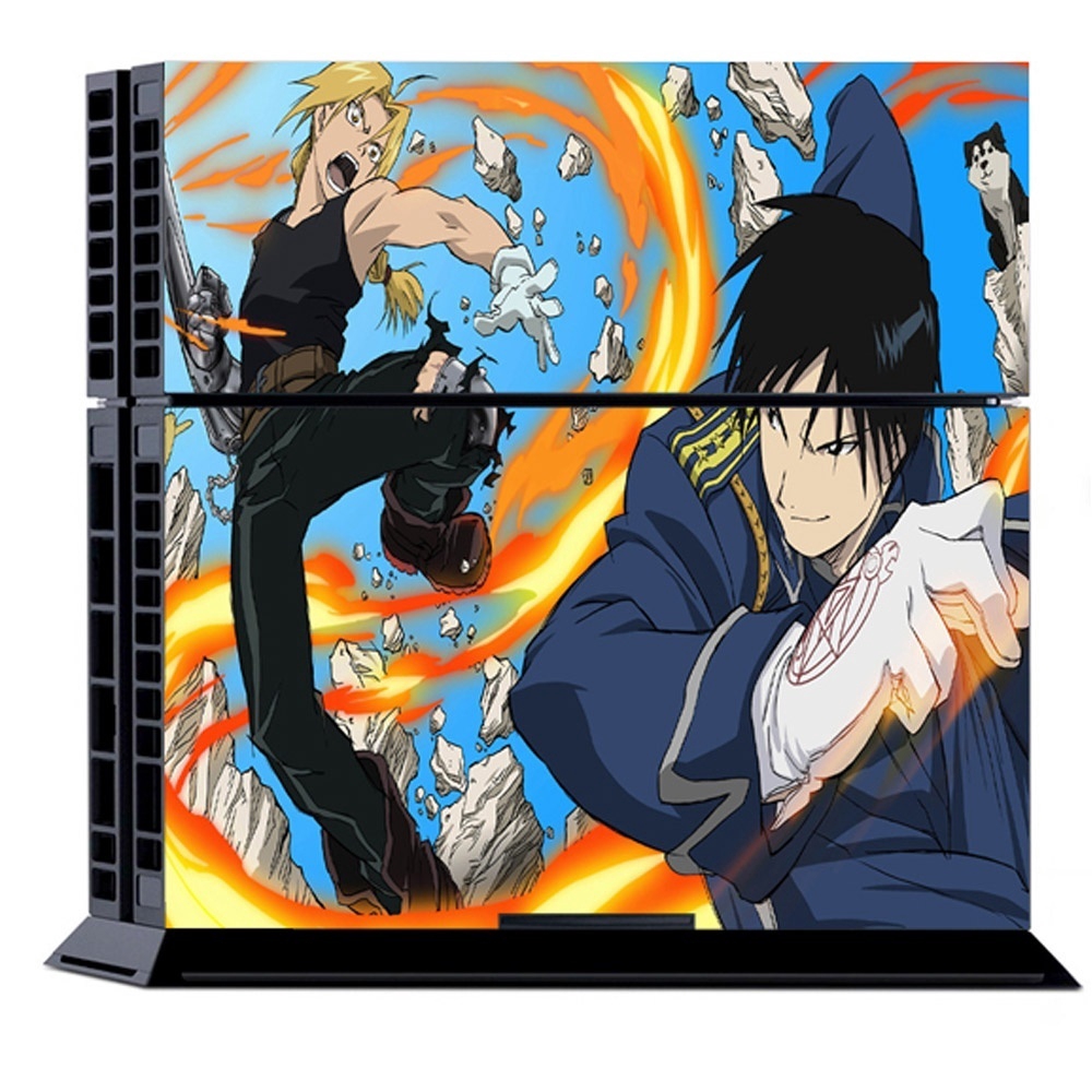 Bộ decal dán vinyl hình anime nhật bản fullmetal alchemist cho bộ điều khiển và tay cầm chơi game ps4 playstation 4