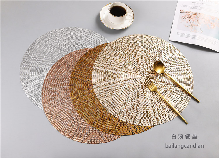 Miếng lót dụng cụ cách nhiệt bằng PVC chất liệu bảo vệ môi trường phong cách Bắc Âu chuyên dụng cho nhà hàng